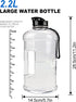 VENNERLI Portable Large Plastic Water Bottle, BPA-free Half Gallon Reusable 2 Liter Jug for Outdoor Hiking