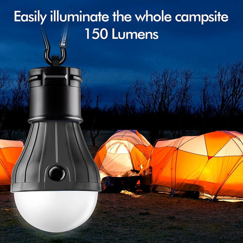 FLY2SKY Tent Lamp Portable LED Lights, 4 Packs Hook Hurricane Emergency Lights for Camping, Hiking, Backpacking