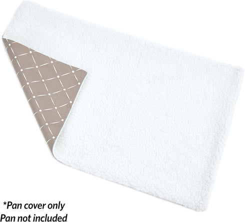 MidWest Homes for Pets Quiet Time Reversible Crate Pan Cover 36' in Mushroom Diamond/Fleece