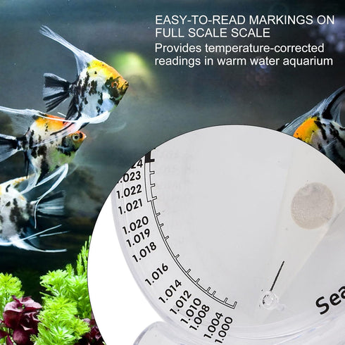Zerodis Sea Hydrometer - Salinity Specific Test Concentration Aquarium Testing Tool for Fish Water Marine Sea Saltwater