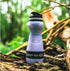 WATER-TO-GO Water Filter Bottle (18.5oz/55cl) - Eco-friendly Bioplastic, Incl. 3-in-1 Purifier Filter, Green Bundle for