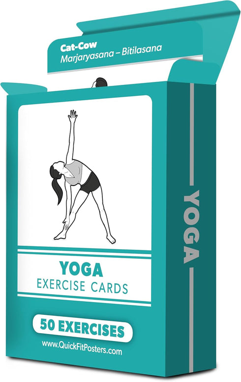 Palace Learning Yoga Pose Exercise Cards with Over 50 Poses for Workout Fitness, 2.5" x 3.5"