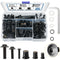 Moelf 261Pcs M4 M5 M6 Neoprene Well Nuts Kit 6063-T6 Aluminium Screws TPR