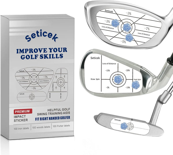Golf Impact Tape Set 300Pcs, Self-Teaching Stickers for Woods, Irons, and Putters, Training Aid