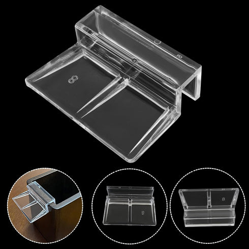 12 Pack Aquarium Lid Clips, DIY Aquarium Lid Holder, Clear Acrylic Fish Tank Support for 8MM Glass