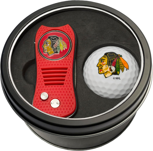 Team Golf NHL Gift Set with Switchblade Divot Tool, Double-Sided Magnetic Ball Marker & Golf Ball