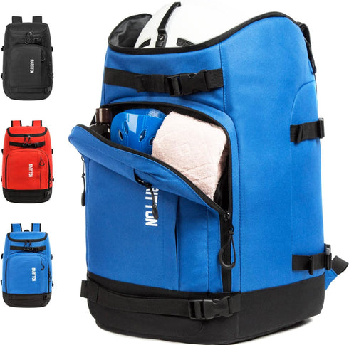 Ski Boot Bag for Travel, Fits Ski Boots, Snowboard Boots, Helmet, Goggles, Gloves, Skis, Snowboard & Accessories