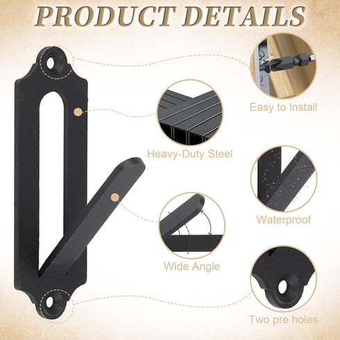 Qonutoci 4 Pack 4.1"x1.4" 100% European Mount Skull Hanger, Stainless Steel, Stainless Steel, Wall Mount, Industrial
