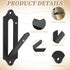 Qonutoci 4 Pack 4.1"x1.4" 100% European Mount Skull Hanger, Stainless Steel, Stainless Steel, Wall Mount, Industrial