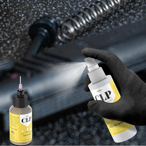 Gun Oil 4 oz & 1 oz Needle Oiler, Multi-Purpose Gun Cleaner, Gun Cleaning Kit CLP and Gun Oil Cleaner, Lubricant and Protector - by Qucship by Qucship