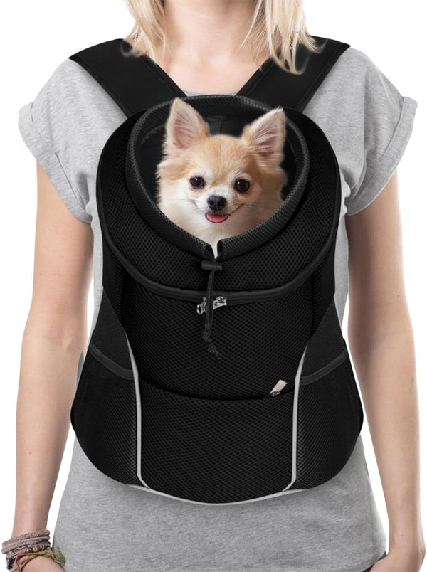 YUDODO Pet Dog Backpack Carrier for Small Dogs Cats, Breathable Chihuahua Front Pack for Hiking, Cycling, Walking