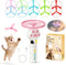 Orebog Cat Fetch Toy Launcher,Flying Disc Launcher Toy Rechargeable with 10 Flying Discs,Flying