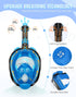 Greatever G2 Full Face Snorkel Mask, 180 Degree Panoramic View with Latest Dry Top System