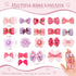 20 Pcs Dog Hair Bows for Small Dogs Hair Accessories Puppy Hair Bows for Dogs Small Dog Bows Cute Grooming Bows with Rubber Bands Handmade Puppy Bows with Rhinestones Pearls for Puppy PET Dog