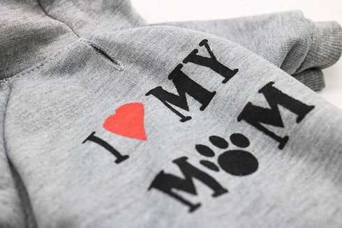 DroolingDog Small Dog Hoodie Pet Sweater T-Shirt for Small Medium Dogs, Grey Clothes for Girls