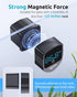 2-in-1 Aquarium Magnetic Cleaner with Digital Thermometer, Mini Magnetic Brush for Glass Fish Tank