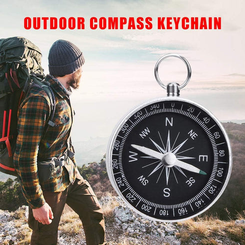 ThtRht 3 Pack G44 Compass Hiking Survival Aluminum Alloy Lightweight Keychain Portable Mini Outdoor Camping Wild