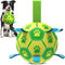 Dog Toys Soccer Ball - Durable Balls with Strap for Medium Small Dogs - Puppy Birthday Gifts and Tug Toy