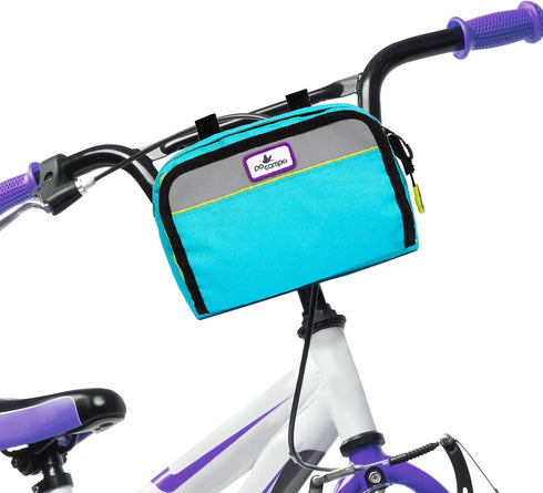 Po Campo Kids Bicycle Bag - Speedy Front Frame Bike Handlebar Bag, Waterproof Front Mount Bag for Boys Girls Bike or