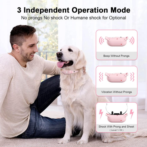 Bousnic Dog Training Collar with Remote - 1000ft Shock Collar for 10-120lbs Small Medium Large Dogs, Waterproof