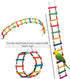 SunGrow Bird Ladder Bridge, 31x4 Inches, Raw Wood and Edible Dye, Suitable for Small to Medium Birds