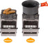 Portable Folding Camping Wood Stove, Lightweight Stainless Steel Wood Burning Camp Stove with Grill for BBQ