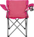 Generic Quad Folding Camp Chair with Cup Holder, Pink Portable Outdoor Chair for Camping, Beach & Sports