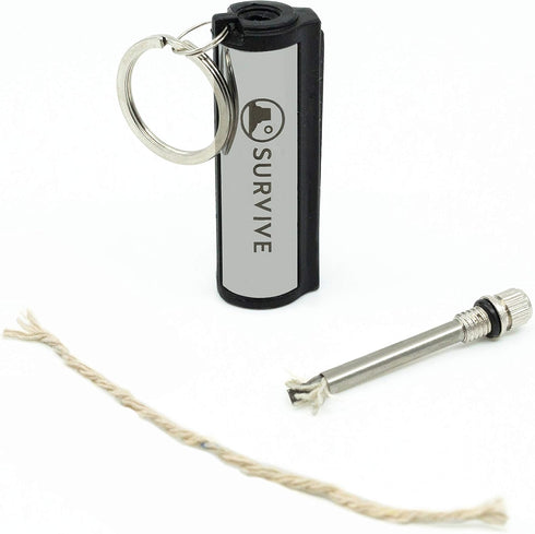 SURVIVE Permanent Match, Pack of 5, The Forever Lighter, Emergency Fire Starter Striker Set with Keychain