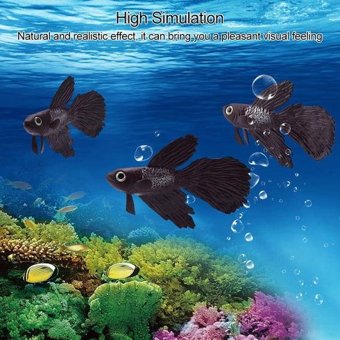 FTVOGUE Aquarium Swimming Fish Silicone Artificial Funny Fish Ornament Lifelike Fake Fish for Fish (Brown Betta Fish) by FTVOGUE