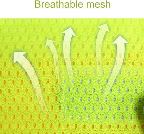Keenso Multi-function Reflective Running Vest, Night Vision Sports Mesh Vest with Pocket