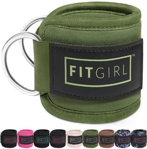 FITGIRL Ankle Strap for Cable Machines and Resistance Bands, Home & Gym Workout Cuff Attachment for Women