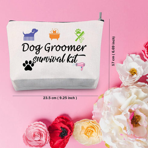 TSOTMO Dog Groomer Gift Kit, Hair Stylist Makeup Bag, Dog Groomer Survival Kit, Cosmetic Bag for Dog Hairdressers