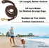 Guiding Star Leather Dog Leash 5ft, Heavy Duty Braided Handmade Leather for Large & Medium Dogs (5ftx3/4inch, Brown)