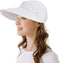 Womens Sun Hat - 2 in 1 Zip-Off Sun Protection Visor Beach Hat for Women, Packable Golf Hat