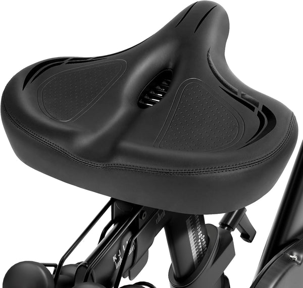 Oversized Bike Seat for Peloton Bike & Bike Plus, Extra Wide Comfort Cushion, Replacement Saddle for Women & Men