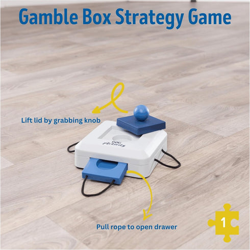 1 Trixie Gamble Box Dog Enrichment Toy, Beginner Level Dog Puzzle, Interactive Treat Game