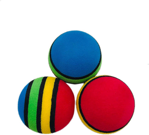 PET SHOW 15pcs Colorful Rainbow Soft Foam Interactive Cat Toy Balls for Indoor Cats & Small Dogs Quiet Playing
