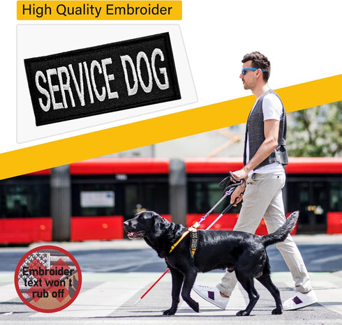 Service Dog Patches Set, 10Pack Removable Dog Vest Patches, Dog Paw Pattern Patches for Dog Harness, in Training Dog Patches by HANWER