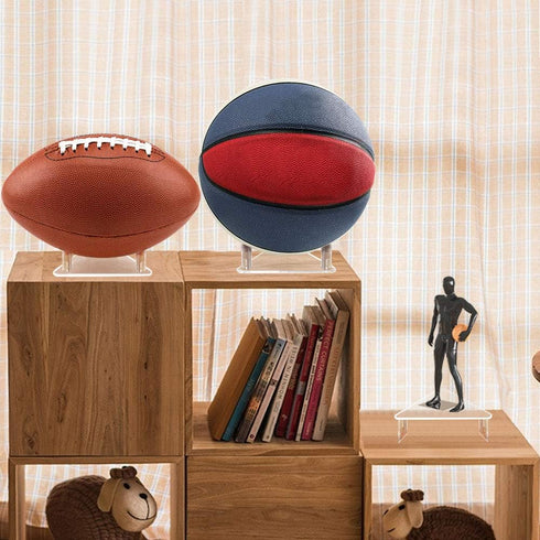 Tasybox Acrylic Ball Stand Holder, Sports Ball Storage Display Rack for Basketball, Football, 2 Pack