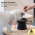 Elevated Cat Bowl Black, Tilted Angle Ceramic Food and Water Bowls for Cats and Small Dogs, 8 Ounces