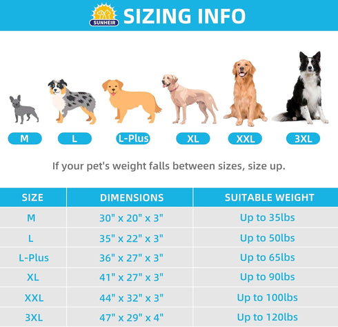 Extra Large Orthopedic Dog Bed, Big Dog Bed with Removable Waterproof Cover, Machine Washable Egg Crate Foam Mat, XL