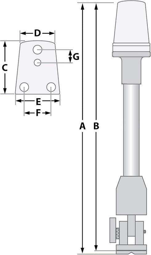 Shoreline Marine All-Round Fold Down Stern Light