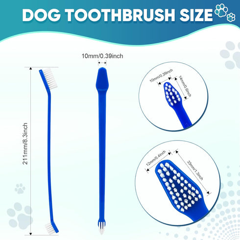 30 Navona PCS Dog Toothbrushes, Double Headed Anti Slip Dog Tooth Brushing Kits, Cat Toothbrush, Pet Toothbrush