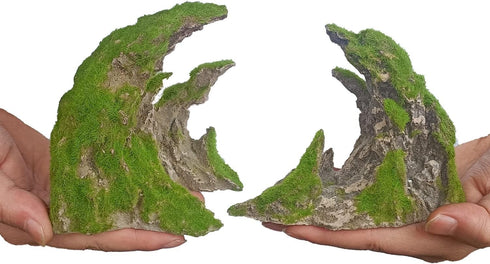 Novelsite Fish Tank Accessories, Premium Aquarium Decorations, Rock Ornaments for Aquatic Beauty, 8.5" W x 4.5" H