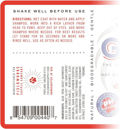 Heel's New Name - GRRR. Natural Dog Shampoo with Lavender Essential Oils for Itchy Skin, Hot Spots, Pet Odor, 12 ounces