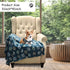 Dog Blankets for Dogs - Large and Medium Soft Fuzzy Washable Blankets, Reversible Print, 41 x 31 inch, Dark Blue