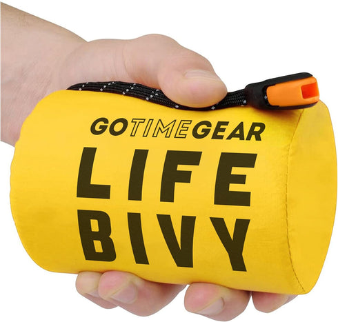 Go Time Gear Life Bivy Emergency Survival Sleeping Bag - Use as Mylar Emergency Blanket, Thermal Bivy Sack