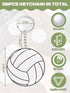 Taiyin Volleyball Acrylic Keychain Bulk for Sports, Volleyball Gift Party Bag Stickers Reward with 1 Black Marker.
