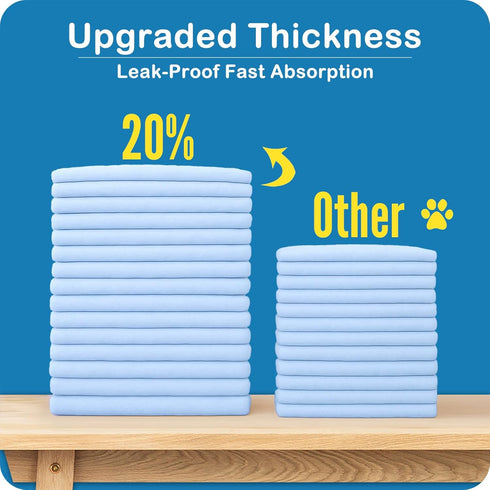 23" 23", 6-Layer 100 Count MoMoCo Puppy Pads x Super Absorbent Dog Pee Pads, Leak-Proof Dog Training Pads for Hardwood
