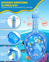QingSong Kids Snorkel Mask Full Face, Snorkeling Set with Camera Mount, 180 Degree Panoramic View